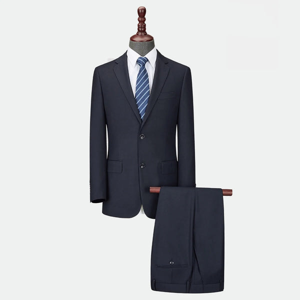 Tailored Fashion Slim Fit Men's Navy Business Professional Suit By Tailor Shop
