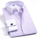 White Shirt Business Men's Long Sleeved Shirt Groom's Cotton Slim Fitting Shirt