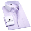 White Shirt Business Men's Long Sleeved Shirt Groom's Cotton Slim Fitting Shirt