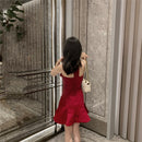 Australian Niche Design Three-dimensional Bow-shaped Halterneck Slim Dress Dress Skirt Dresses   Dress