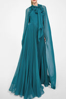 Royal Sister Temperament Goddess Fan Dress Fairy Two-piece Cloak Pleated Skirt High-end Design Sense of Vacation Long Skirt