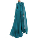 Royal Sister Temperament Goddess Fan Dress Fairy Two-piece Cloak Pleated Skirt High-end Design Sense of Vacation Long Skirt
