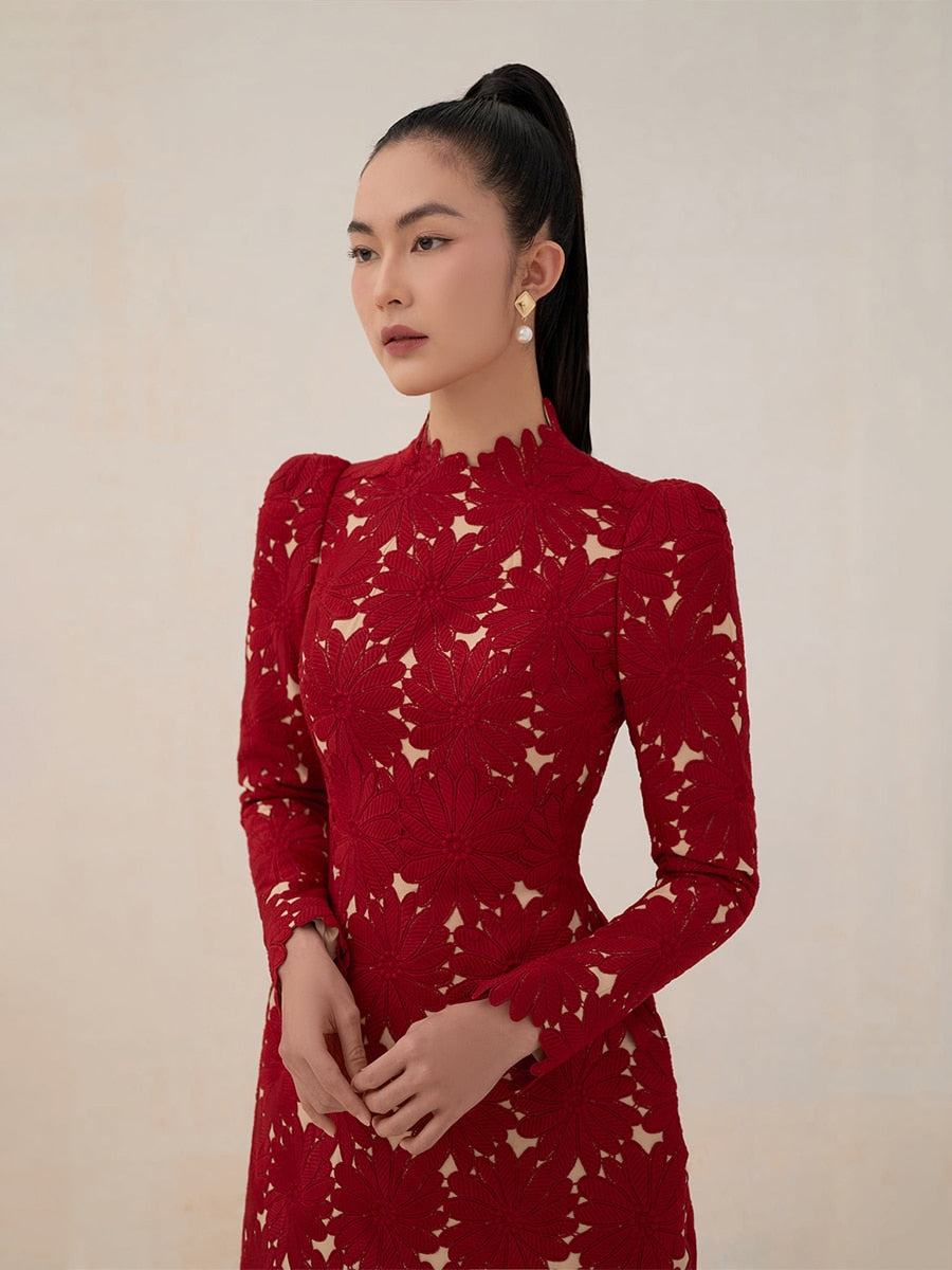 tailor shop little red lace dress female luxury dress Semi-Formal Dresses princess dress red dress with nude color lining dress Shenzhen Stephanie Apparel Ltd. Shenzhen Tailor tailor shop little red lace dress female luxury dress Semi-Formal Dresses princess dress red dress with nude color lining dress Shenzhen Stephanie Apparel Ltd. Shenzhen Tailor