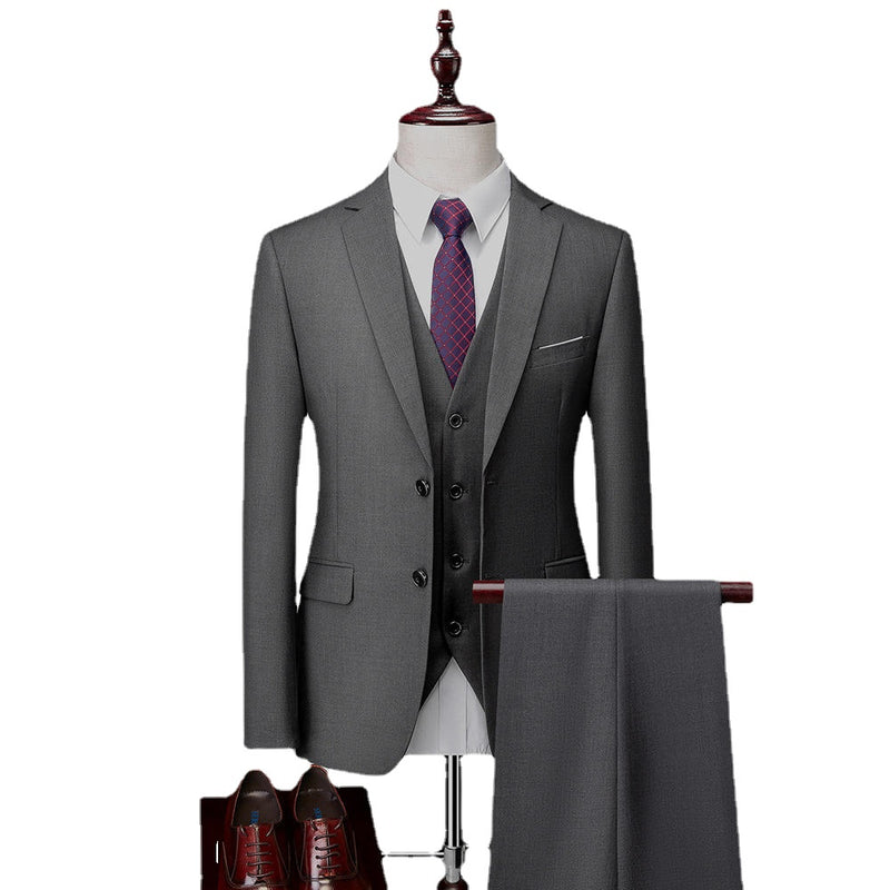 High Quality Customized Classic Formal 3-piece Set for Men's Business Suit Slim Fitting Suit and Pants Wedding Party Men's Suit