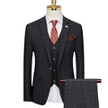 Tailor Make suit Men's Plaid Suit 3-piece Set with Single Breasted Wedding Wedding Business Office Men's Suit