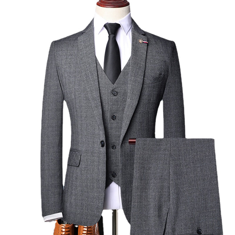 New Design Set Men's English Fit Solid Wedding Party Men's Set