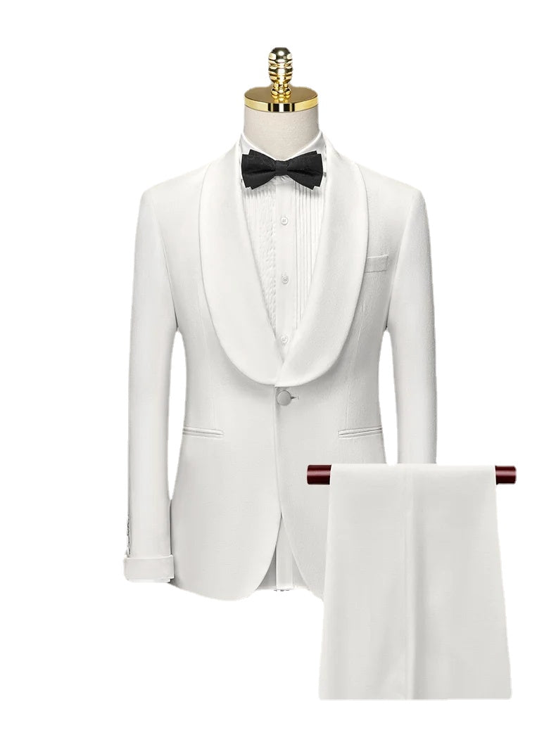 Tailor Shop White Tuxedo Man Suit  Wedding Suit for Men Groomsman Suit