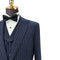 Advanced Single Breasted Suit Blue Striped Jacket Men's Slim Fit Suit Business and Professional Formal Attire