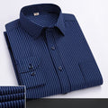 Autumn Long Sleeved Shirt Men's Striped Business and Casual Work Shirt Men's Middle-aged and Young Work Clothes, Work Clothes