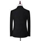 Autumn New Men's Groom Wedding Set 3-piece Business Fit 3Piece Set for Men