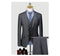 British Suit Men's Three Piece Slim Business Professional Formal Dress Groom's Wedding Dress Grey Casual Suit