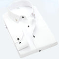 Business Dress Men's Shirts Professional Wedding Bridesman Non Iron Diamond Button Large Long Sleeve Shirt Men