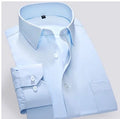 Business Fashion Long Sleeved Lapel Formal Attire Classic Shirt Men's Clothing