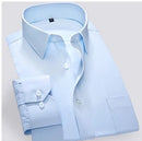 Business Fashion Long Sleeved Lapel Formal Attire Classic Shirt Men's Clothing