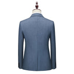 Business Men's Groom Suit Pants Groom Wedding Banquet Slim Fitting Suit Set