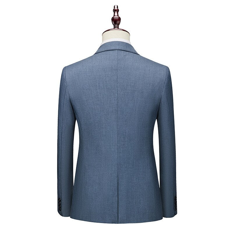 Business Men's Groom Suit Pants Groom Wedding Banquet Slim Fitting Suit Set