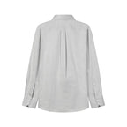 Casual Slim Cotton Korean Fashion Plain Gray Shirt for Men
