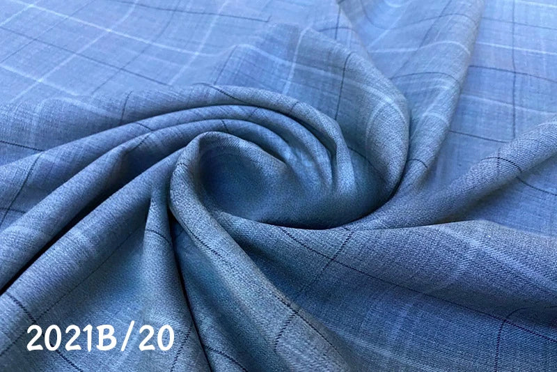 Checkered Colored Worsted Wool Suit Fabric for Men's and Tailor Make suit Blended Wool Suit