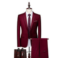Classic Men's Set 2 Piece Suit Pants Temperament Business Gentleman Formal Groom High Quality Set