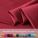 Customized 138cm Wide Solid Color Shuanggong Slub Fabric Skinny Gorgeous Color Multicolor Garment DIY Thai Raw Silk for Suit