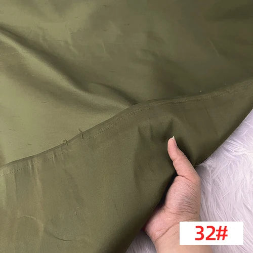 Customized 138cm Wide Solid Color Shuanggong Slub Fabric Skinny Gorgeous Color Multicolor Garment DIY Thai Raw Silk for Suit