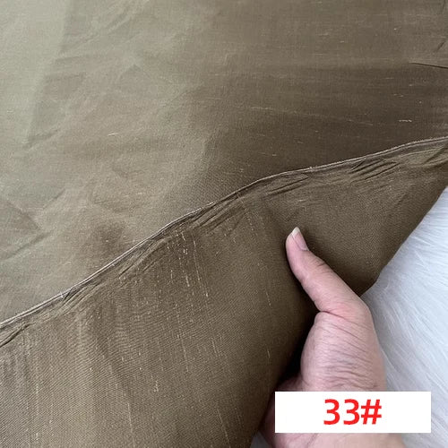 Customized 138cm Wide Solid Color Shuanggong Slub Fabric Skinny Gorgeous Color Multicolor Garment DIY Thai Raw Silk for Suit