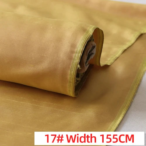 Customized 138cm Wide Solid Color Shuanggong Slub Fabric Skinny Gorgeous Color Multicolor Garment DIY Thai Raw Silk for Suit