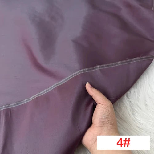 Customized 138cm Wide Solid Color Shuanggong Slub Fabric Skinny Gorgeous Color Multicolor Garment DIY Thai Raw Silk for Suit