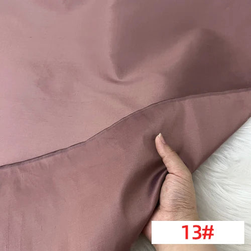 Customized 138cm Wide Solid Color Shuanggong Slub Fabric Skinny Gorgeous Color Multicolor Garment DIY Thai Raw Silk for Suit