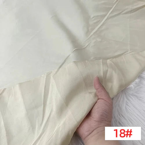 Customized 138cm Wide Solid Color Shuanggong Slub Fabric Skinny Gorgeous Color Multicolor Garment DIY Thai Raw Silk for Suit