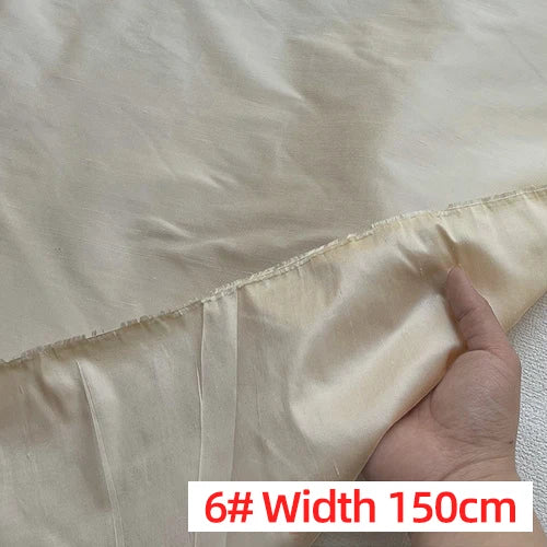 Customized 138cm Wide Solid Color Shuanggong Slub Fabric Skinny Gorgeous Color Multicolor Garment DIY Thai Raw Silk for Suit