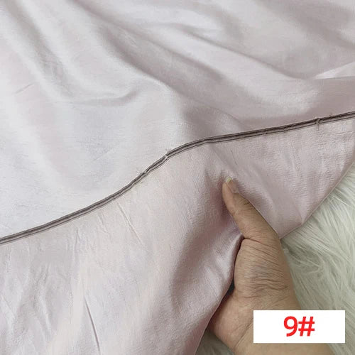 Customized 138cm Wide Solid Color Shuanggong Slub Fabric Skinny Gorgeous Color Multicolor Garment DIY Thai Raw Silk for Suit