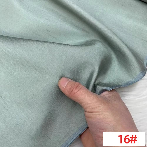 Customized 138cm Wide Solid Color Shuanggong Slub Fabric Skinny Gorgeous Color Multicolor Garment DIY Thai Raw Silk for Suit