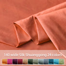 Customized 138cm Wide Solid Color Shuanggong Slub Fabric Skinny Gorgeous Color Multicolor Garment DIY Thai Raw Silk for Suit