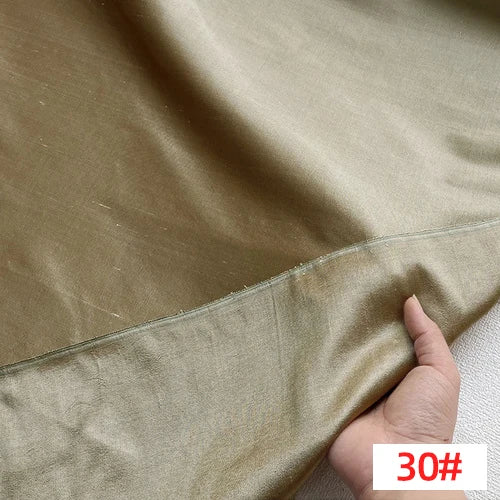 Customized 138cm Wide Solid Color Shuanggong Slub Fabric Skinny Gorgeous Color Multicolor Garment DIY Thai Raw Silk for Suit