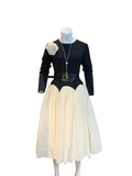 Customized Elegant Black and White Color Matching Personalized Dinner Dress