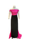 Customized Elegant Red and Black Color Matching Long Dinner Dress Party Dresses Women Evening