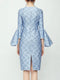 Customized Elegant and Slim Blue Personalized Sleeve Knee-length Dress