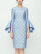 Customized Elegant and Slim Blue Personalized Sleeve Knee-length Dress