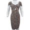 Customized Leopard Print Thin Dress for Bride's Mother's Wedding Party Dress