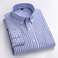 Customized Men's Casual Shirt Plaid Stripe Long Sleeved Shirt Business Plain 100% Cotton