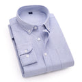 Customized Men's Casual Shirt Plaid Stripe Long Sleeved Shirt Business Plain 100% Cotton