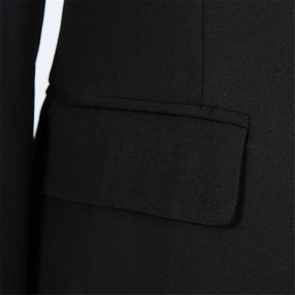 Customized Men's Formal Attire Casual Temperament Slim Fitting Tuxedo Set Men's Business Suit