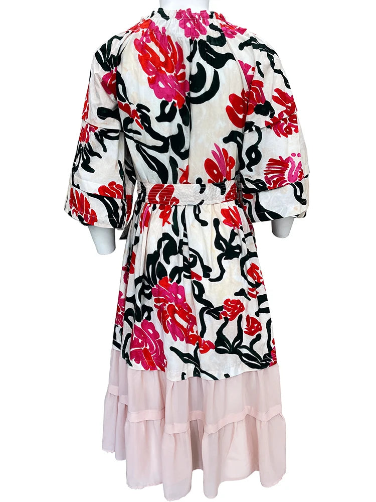 Customized Red Floral Dress Bride's Mother's Wedding Party