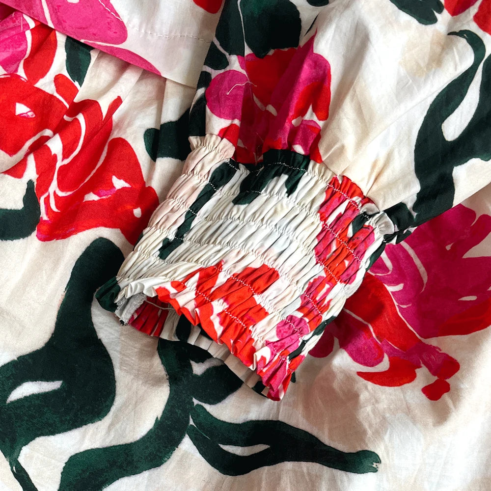 Customized Red Floral Dress Bride's Mother's Wedding Party