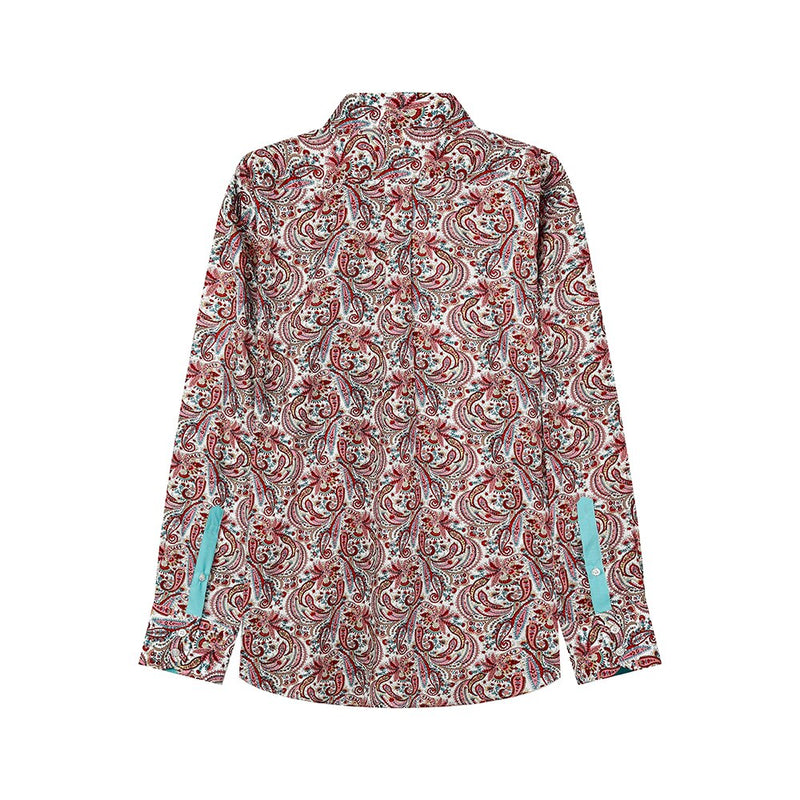 Customized Slim Autumn Long Sleeve Business Fashion Red Printed Shirt