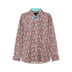 Customized Slim Autumn Long Sleeve Business Fashion Red Printed Shirt