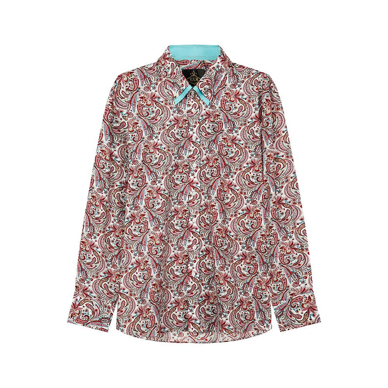 Customized Slim Autumn Long Sleeve Business Fashion Red Printed Shirt