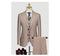 Customized Suit Men's Business Casual Bridegroom Wedding Dress Korean Edition Slim Customized Brown Stripe Formal Suit Men's Set