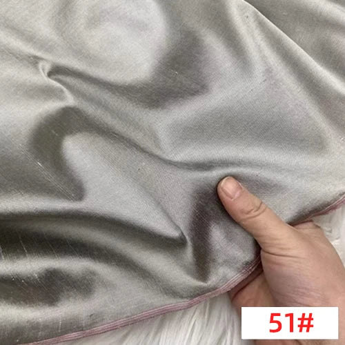 Customized Wide Solid Color Shuanggong Slub Fabric Skinny Gorgeous Color Multicolor Garment DIY Thai Raw Silk for Suit